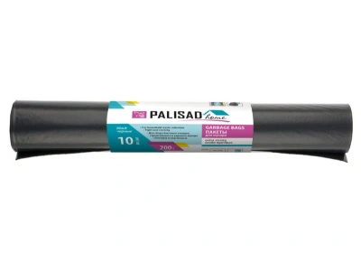 Мешки для мусора 200 л 10 штук пвд чёрные, длинный ролик Home Palisad 927295