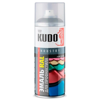 Краска аэрозольная алкидная для металлочерепицы и профнастила Kudo KU-07024R (серый графит; RAL 7024), 520 мл купить в отделе магазина Экономстрой