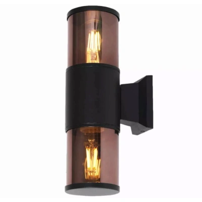 Светильник настенный уличный Leek LE GL7, E27х2, черный/медный, 137х81х327 мм купить в отделе магазина Экономстрой