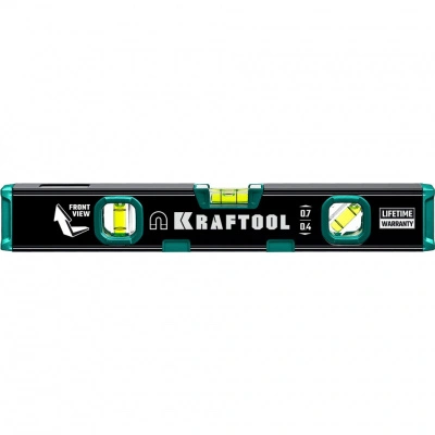 Уровень магнитный Kraftool, компактный уровень, с зеркальным глазком, 300 мм