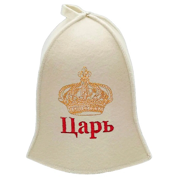 Шапка для бани Царь, TM "Бацькина баня" купить в отделе Шапки, тапочки, рукавицы, коврики, полотенца магазина Экономстрой