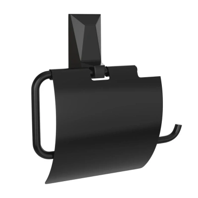 Держатель для туалетной бумаги с крышкой Kleber Ice Black KLE-ICE043BL купить в отделе магазина Экономстрой