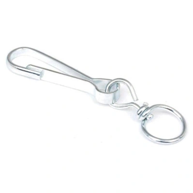 Карабин с вертлюгом Стройбат, белый цинк, 70 мм купить в отделе магазина Экономстрой