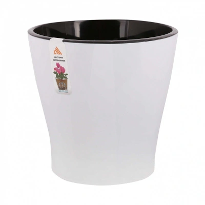 Горшок для цветов Лея, двойной, 3,6 л, белый купить в отделе магазина Экономстрой