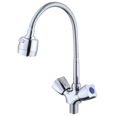 Смеситель для кухни с высоким гибким изливом SMV GROUP нержавеющая сталь, хром купить в отделе магазина Экономстрой