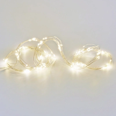 Гирлянда светодиодная Uniel, Лучи росы, на батарейках, Теплый белый свет, 2 м купить в отделе магазина Экономстрой