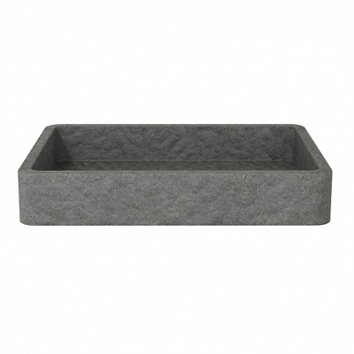 Мыльница настольная, STONE, BLACK, FOR-STN36BL