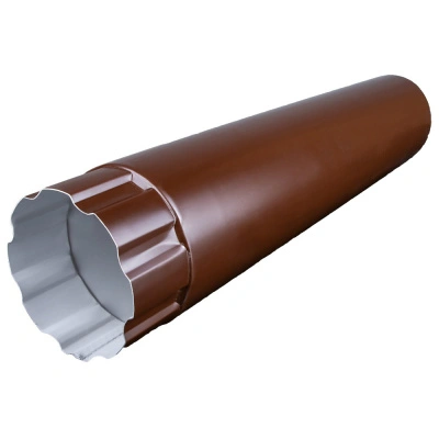 Труба водосточная металлическая 100 мм, 1 м, шоколадно-коричневая RAL 8017 купить в отделе магазина Экономстрой