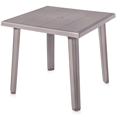 Стол пластиковый "Верона", квадратный, серо-коричневый, 80х80 см купить в отделе магазина Экономстрой