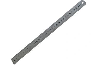 Линейка измерительная 300х28 мм металлическая FIT 19003