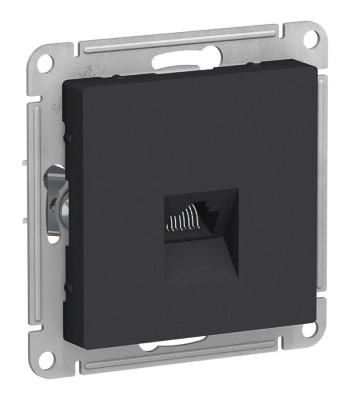 Розетка компьютерная RJ-45  карбон Atlas ATN001083