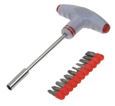 Отвертка с Т-образной эргономичной ручкой и набором бит 11 шт MATRIX 11567 купить в отделе магазина Экономстрой