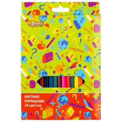 Карандаши цветные №1School, Отличник, 18 цветов купить в отделе магазина Экономстрой