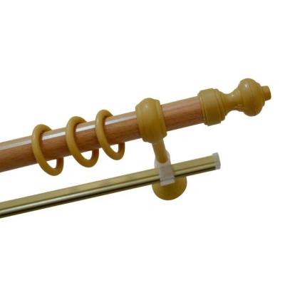 Карниз круглый, металлопластик, бук, d 28, 3 м