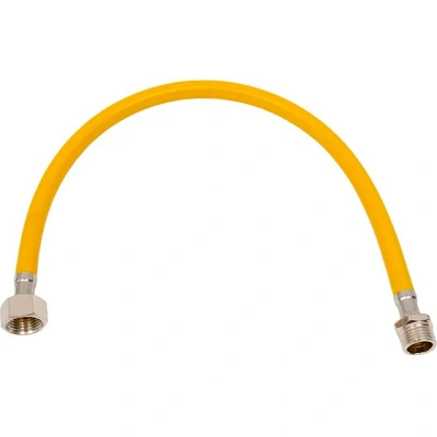 Шланг для газа Elka, ПВХ, желтый, гайка/штуцер, 1/2", 60 см