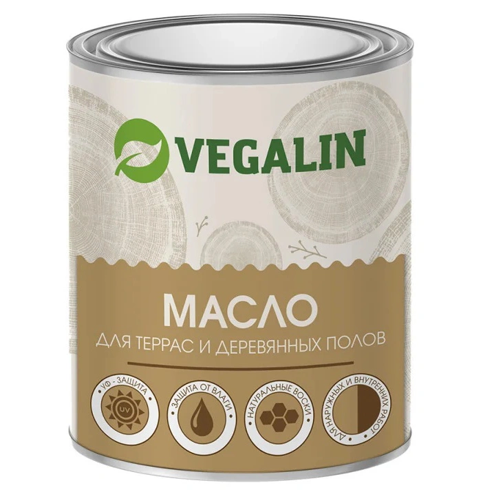 Масло для террас Vegalin, серый, 1,8 л купить в отделе Масло декоративное магазина Экономстрой