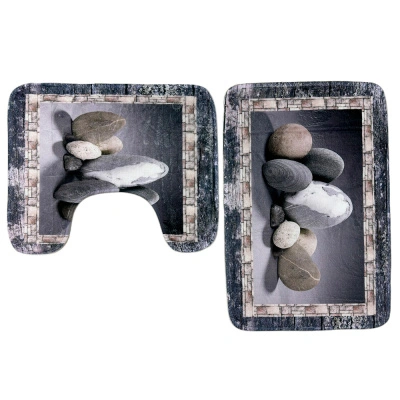 Комплект ковриков для ванной и туалета Fresh Printed Камни HYFP24003, 40х60/40х50 см купить в отделе магазина Экономстрой