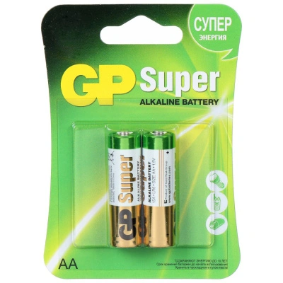 Батарейка алкалиновая GP Super Alkaline LR6-2BL / АА, 1,5V (2 шт)