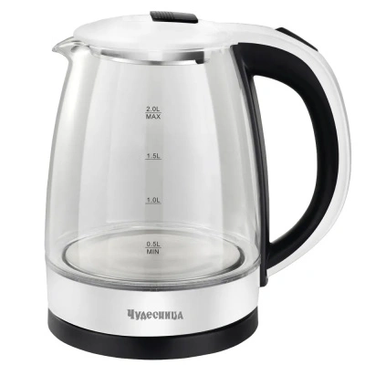 Чайник электрический стеклянный Чудесница ЭЧ-2039, 1500 Вт, 2 л купить в отделе магазина Экономстрой