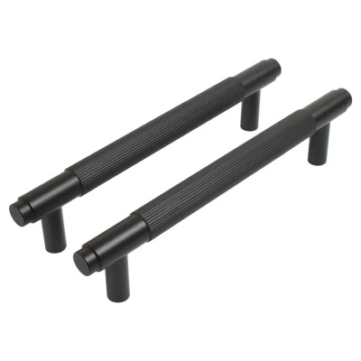 Ручка-скоба мебельная StahlBuro AP2309-128, 2 шт, BL матовый черный купить в отделе магазина Экономстрой