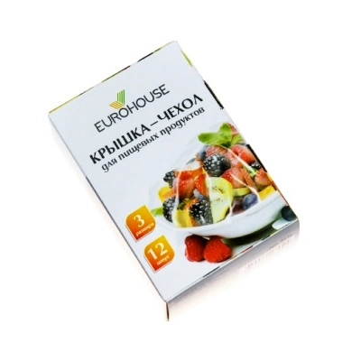 Крышка-чехол Eurohouse, для пищевых продуктов, набор, 12 шт