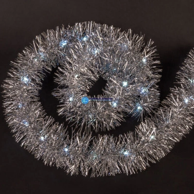 Гирлянда светодиодная Navigator, свет белый, 95 041 NGF-D043-01 (мишура белая)