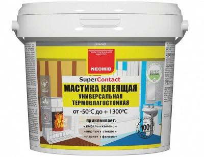 Мастика клеящая термостойкая универсальная Neomid SuperContact, 1,5 кг купить в отделе магазина Экономстрой