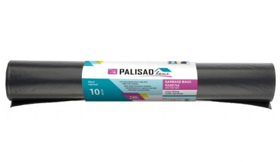 Мешки для мусора 240 л 10 штук пвд 50 мкм чёрные, длинный ролик Home Palisad 927305