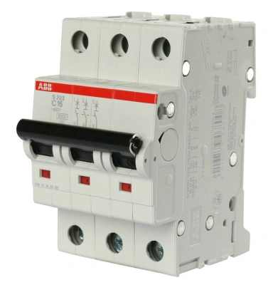 Автоматический выключатель ABB S203 C6, 3P (6А; 6kA), 2CDS253001R0064