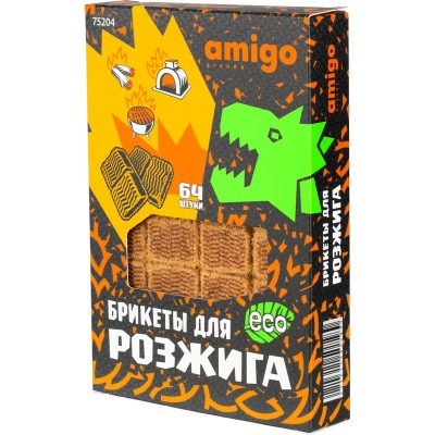 Брикеты для розжига Amigo Grande, 64 кубика