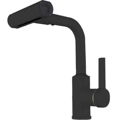 Смеситель для кухни Rush Tinos однорычажный с поворотной лейкой, черный (арт. TI3732-17Black) купить в отделе магазина Экономстрой