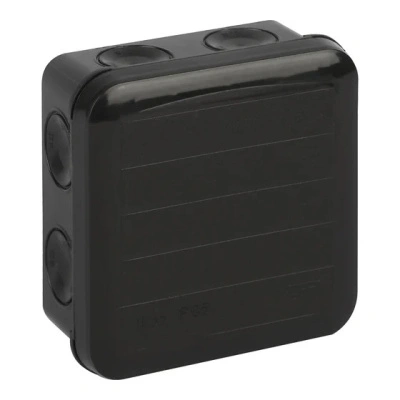 Коробка распаячная для открытой проводки Тусо RUVinil (IP65) 67240Ч с мембранами, 8 вводов, черная, 85x85x45 мм купить в отделе магазина Экономстрой