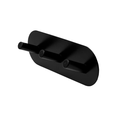 Крючок настенный тройной, черный, металл купить в отделе магазина Экономстрой