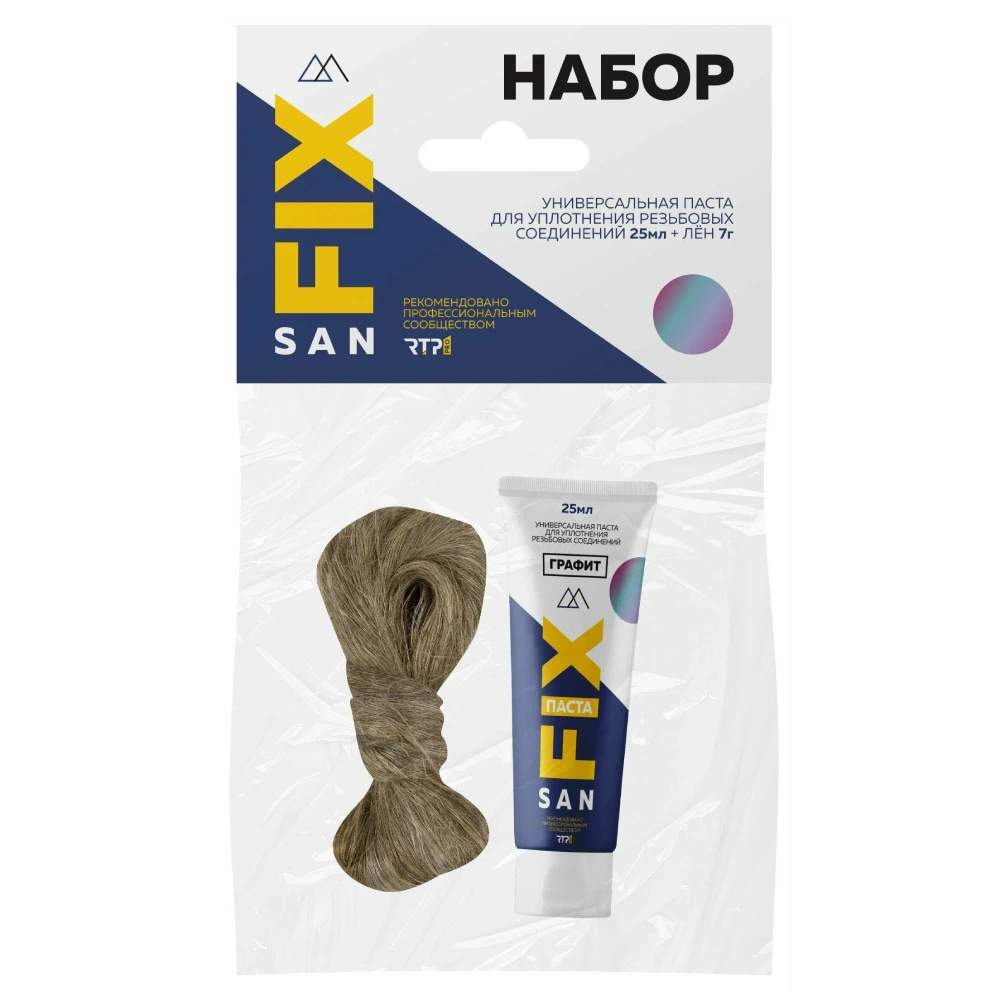 Набор монтажный SanFIX, паста 25 мл + лен 7 г купить в отделе Уплотнительные пасты магазина Экономстрой