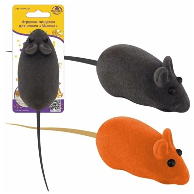 Игрушка-пищалка для кошек &quot;Мышка&quot;, 13х2х3 см