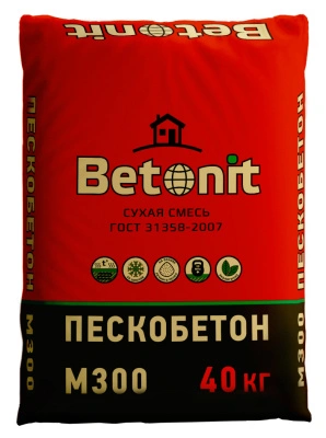 Сухая смесь М-300 пескобетон Betonit, 40 кг