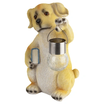 Садовая фигура Эра, ERASF22-09, полистоун, умный пес, на солнечной батарее, 27 см купить в отделе магазина Экономстрой