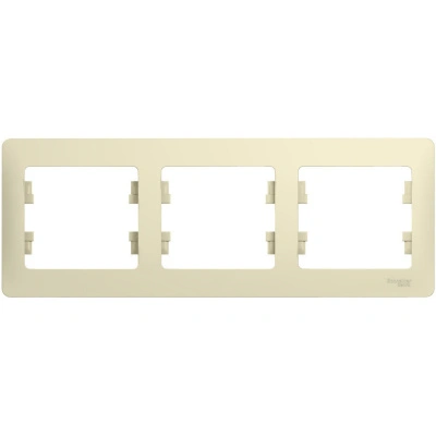 Рамка Schneider Electric, Glossa, 3 поста, бежевая купить в отделе магазина Экономстрой