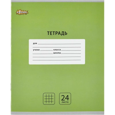Тетрадь школьная Интенсив Зеленый, А5, 24 листа, клетка купить в отделе магазина Экономстрой