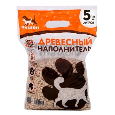Наполнитель древесный &quot;Пижон&quot;, 5 л