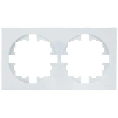 Рамка 2-местная квадратная Lezard Osen, белая, 743-0200-147 купить в отделе магазина Экономстрой