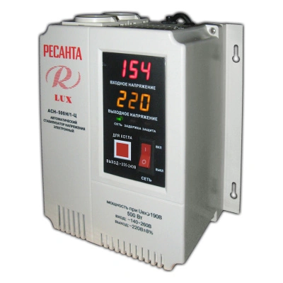 Стабилизатор напряжения однофазный Ресанта АСН-500Н/1-Ц LUX, 0,5 кВт купить в отделе магазина Экономстрой