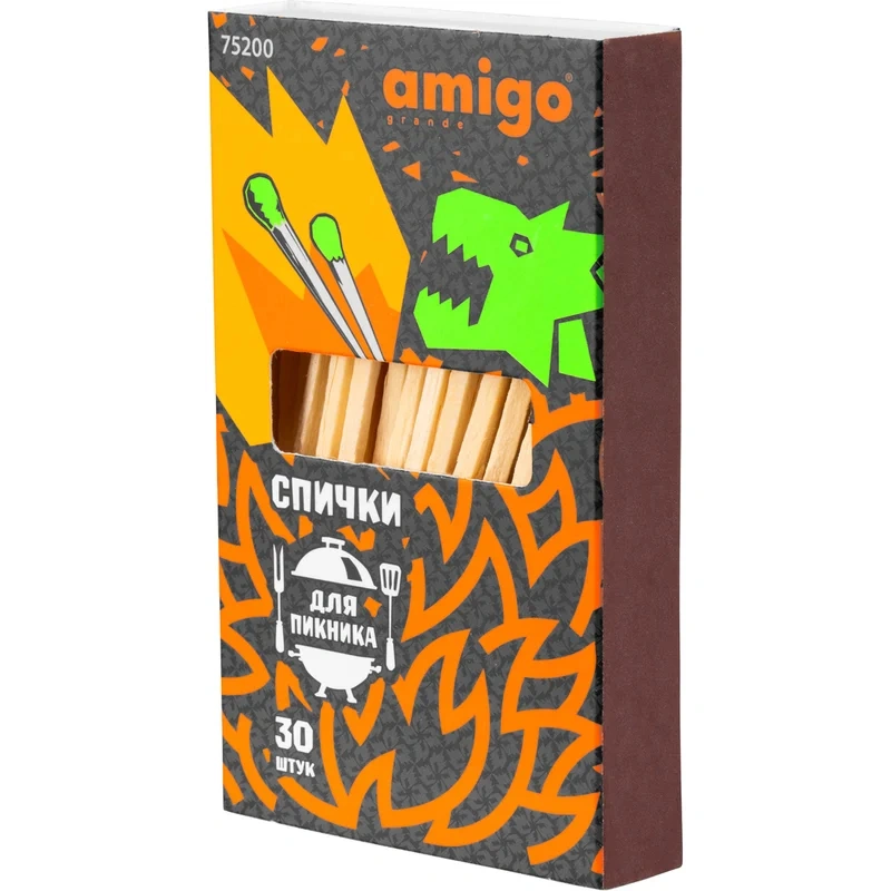 Спички для розжига Amigo Grande, 30 шт купить в отделе Дрова, уголь, розжиг магазина Экономстрой