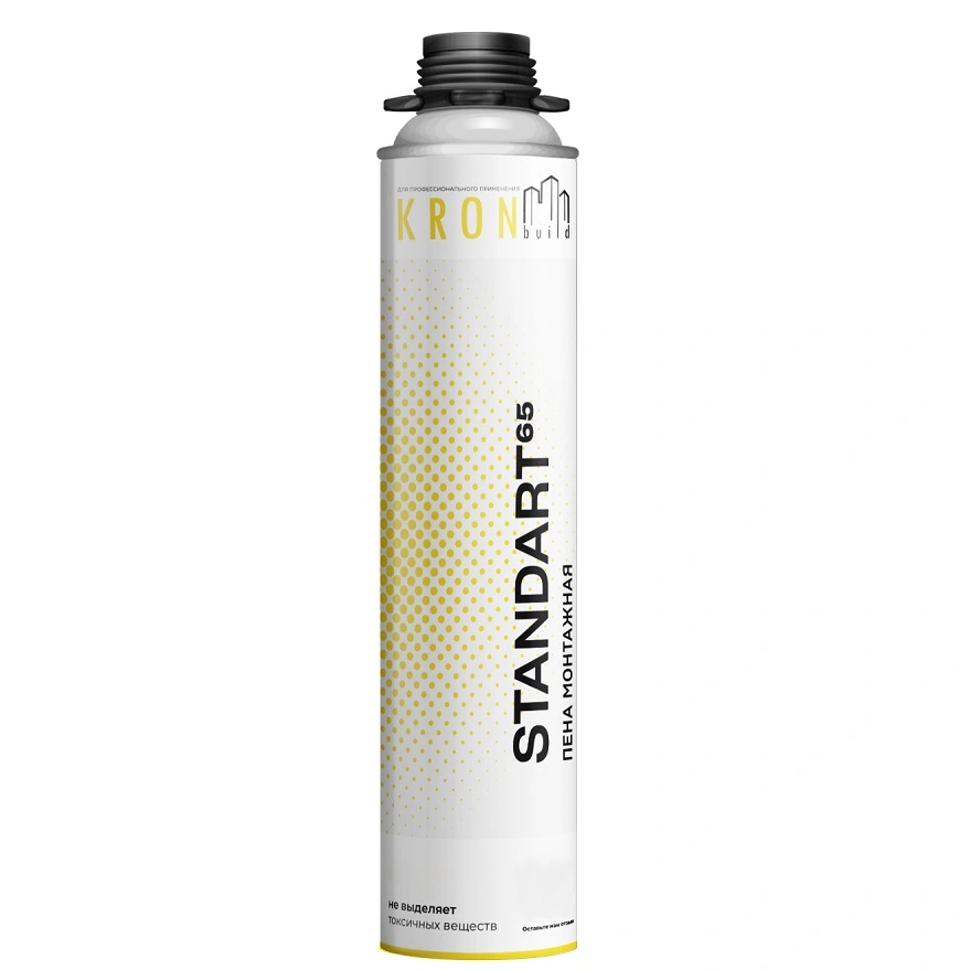 Пена монтажная профи KRONbuild Standart, всесезонная, 65 л, 850 мл купить в отделе Монтажные пены и очистители магазина Экономстрой