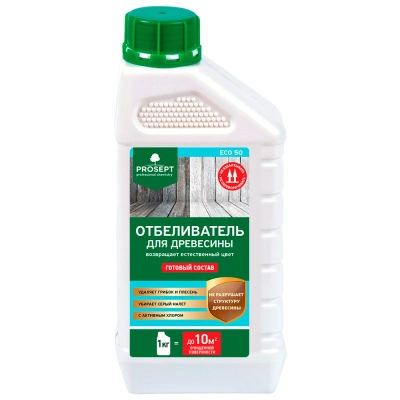 Отбеливатель для древесины, готовый состав PROSEPT ECO, 1 л