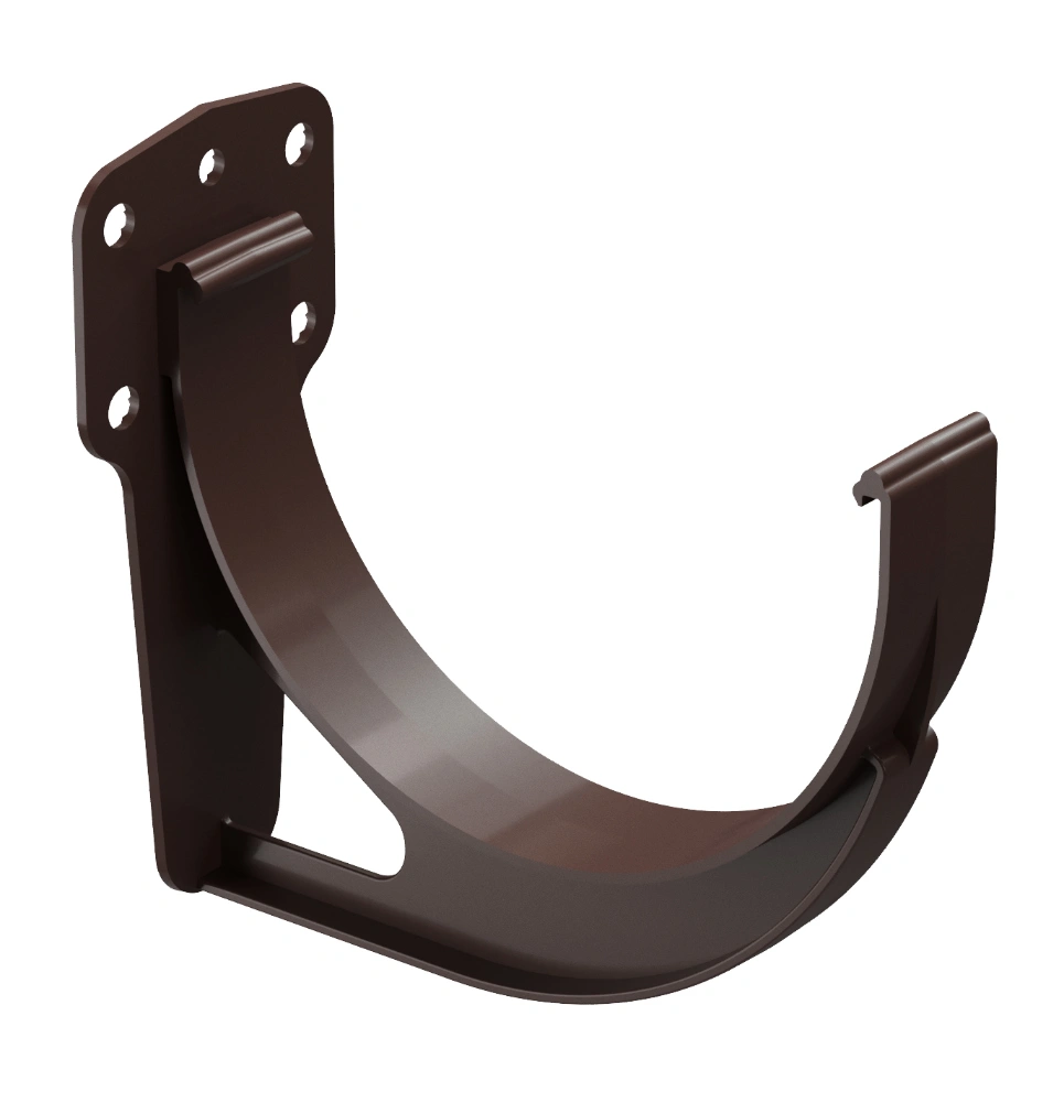Кронштейн желоба Docke STANDARD (Standart)  пластиковый 120 мм, темно-коричневый RAL 8019 купить в отделе Водосточные системы магазина Экономстрой
