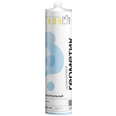 Силиконовый нейтральный герметик Kronbuild, белый, 280 гр купить в отделе магазина Экономстрой
