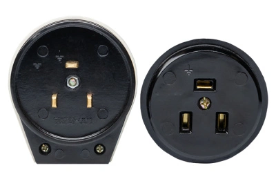 Разъем РШ-ВШ 32А 220В 2P+PE карболитовый черный EKF Simple AS-250-O-03
