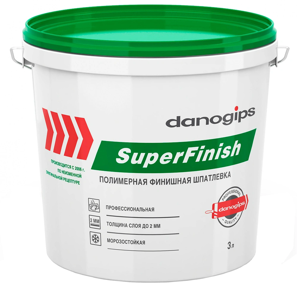Шпатлевка DANOGIPS (Sheetrock) SuperFinish универсальная готовая 5 кг (3 л) от магазина Экономстрой