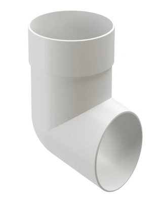 Колено Docke STANDARD (Standart) пластиковое 80 мм, 45°, белое RAL 9003